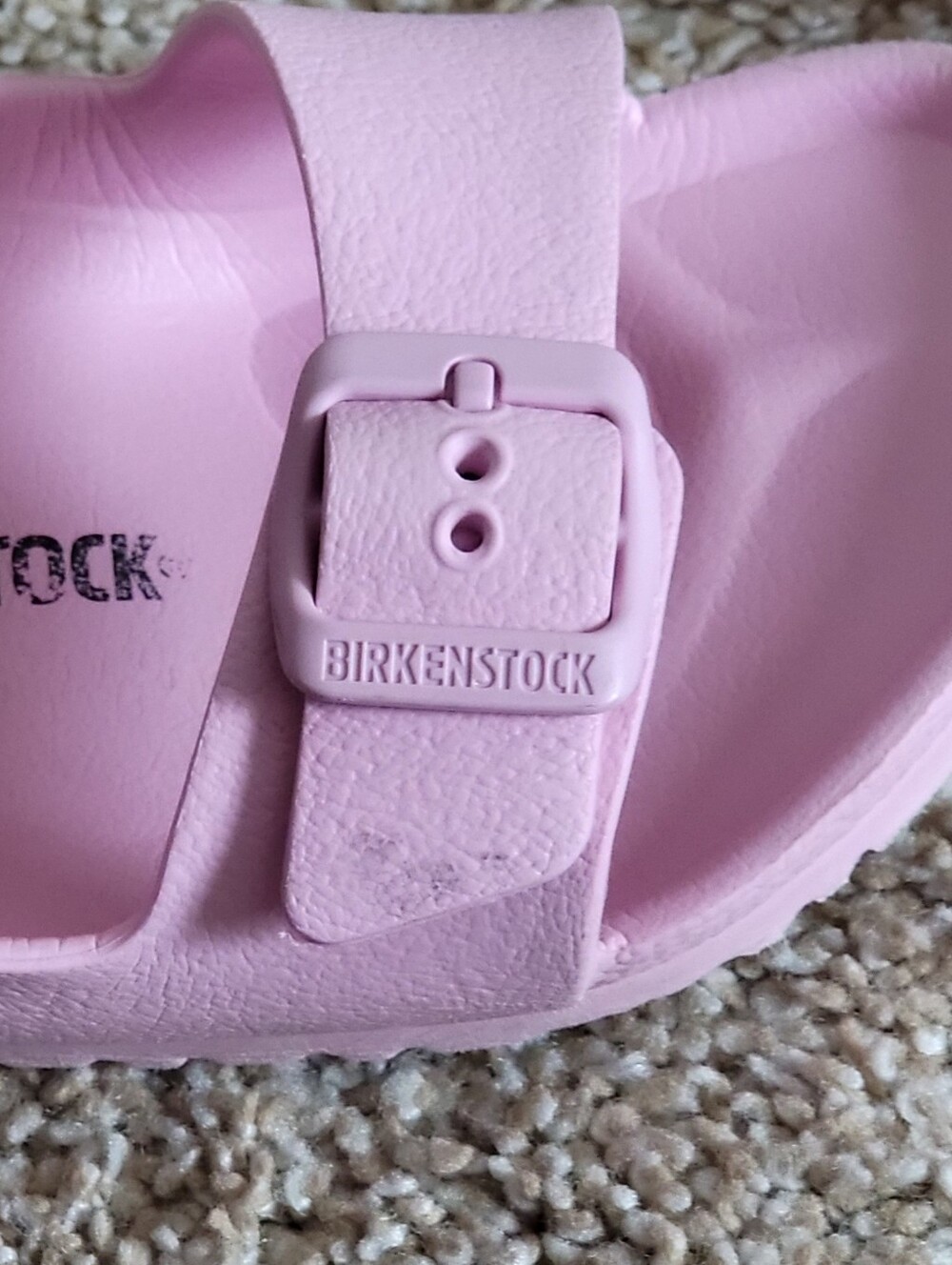 ♥️EUC♥️ Birkenstock Kids Light Pink EVA Two-Strap Slide Sandals - Picture 9 of 10